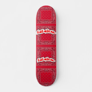 Inimical Red Paisley Skateboard