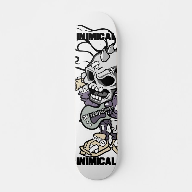 Inimical Skull Punker  Skateboard (Front)