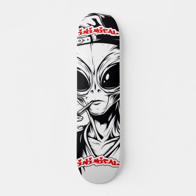 Inimical Stony Alien  Skateboard (Front)