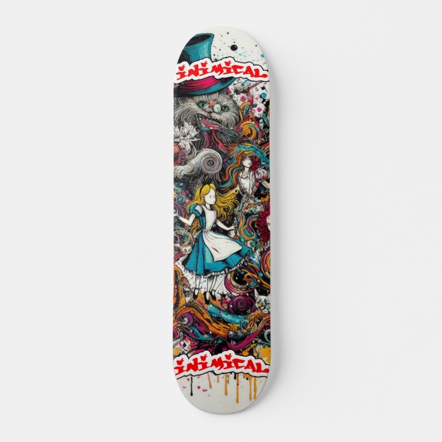 Inimical Trippy Alice  Skateboard (Front)