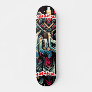 Inimical Wildstyle Graffiti Abstract  Skateboard