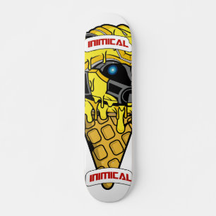 Inimical Yellow Bee Ice Cream Skateboard