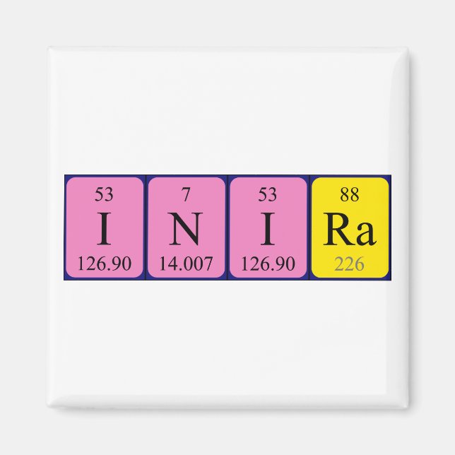 Inira periodic table name magnet (Front)