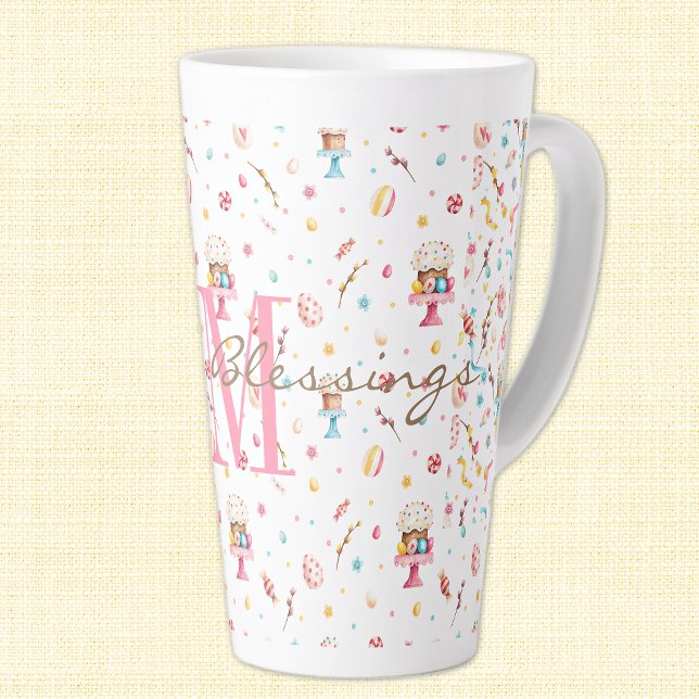 Initial, 17oz Latte Mug Easter Blessings Pattern (Creator Uploaded)