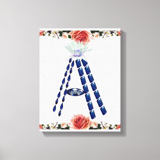 Initial A Canvas Print (Front)