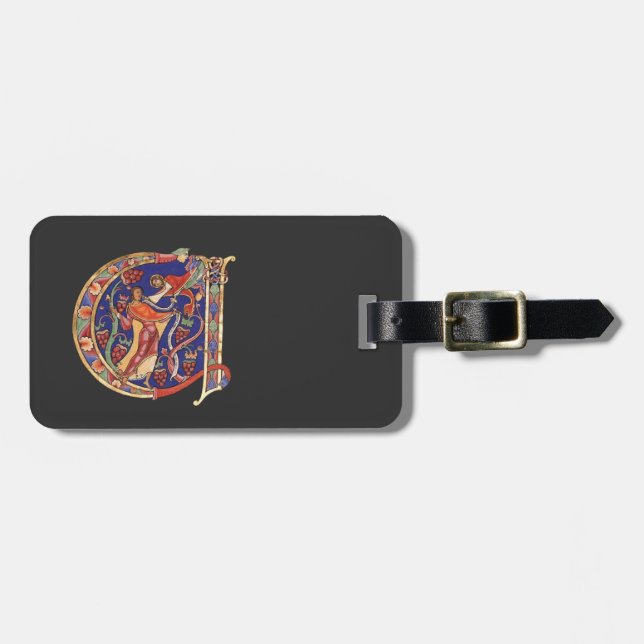 Initial A Luggage Tag (Front Horizontal)