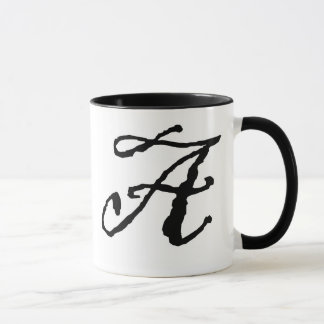 Initial A mug