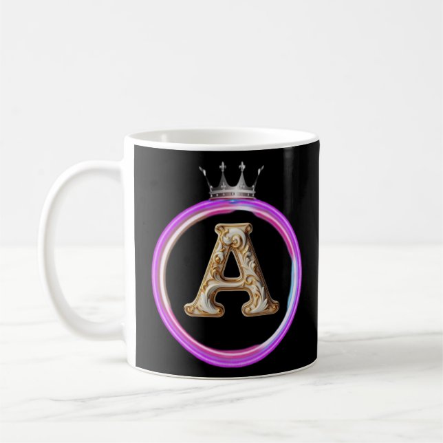 Initial A Royal Luxury Coffee Mug (Left)