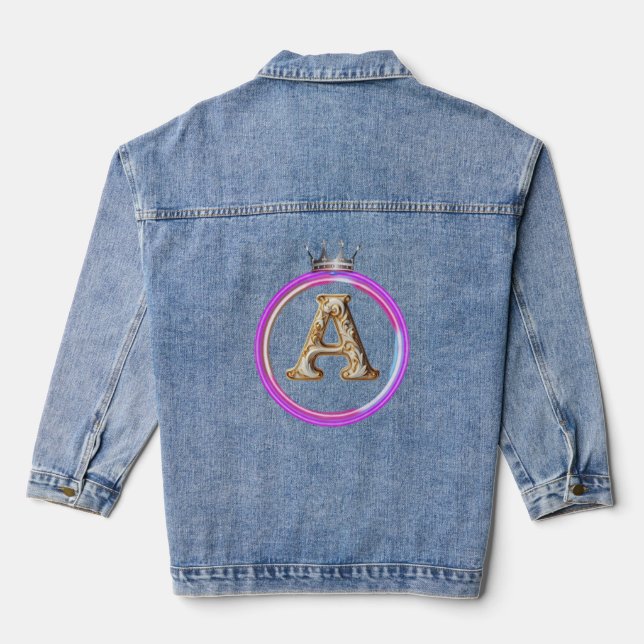 Initial A Royal Luxury Denim Jacket (Back)