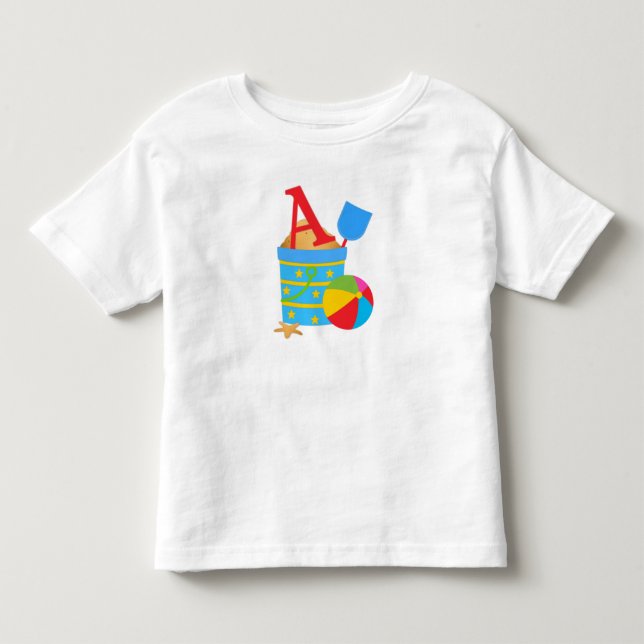 Initial A -Toddler Fine Jersey T-Shirt (Front)