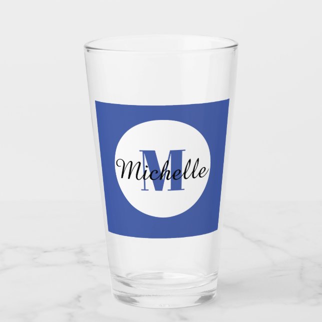INITIAL AND NAME DRINKING GLASS (Front)