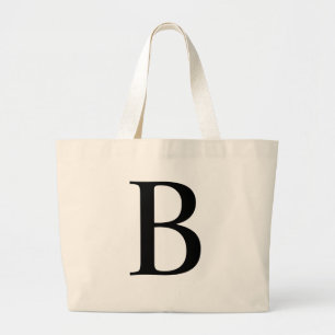 Initial B Jumbo Tote Bag