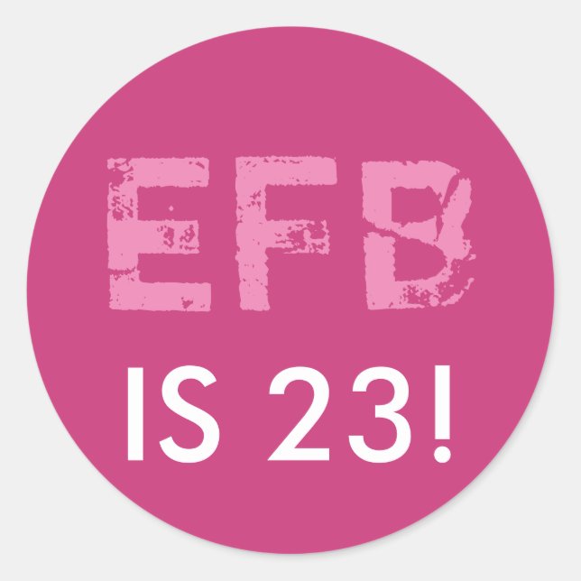 Initial Birthday Round Sticker (Front)