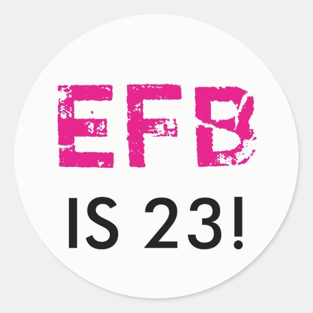 Initial Birthday Round Sticker (Front)