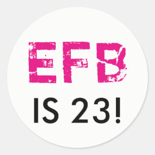 Initial Birthday Round Sticker