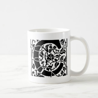 Initial C Monogram. Floral Name Customised Pattern Coffee Mug