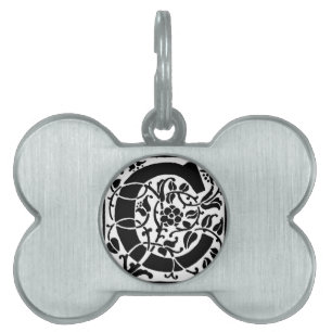 Initial C Monogram. Floral Name Customised Pattern Pet Name Tag