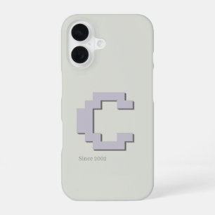 Initial C Retro Pixel Art Monogram Phone Case