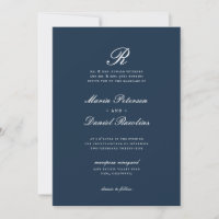 Initial Classic Elegant Last Name Letter Wedding