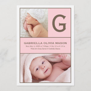 Initial Collage   Pink Announcement