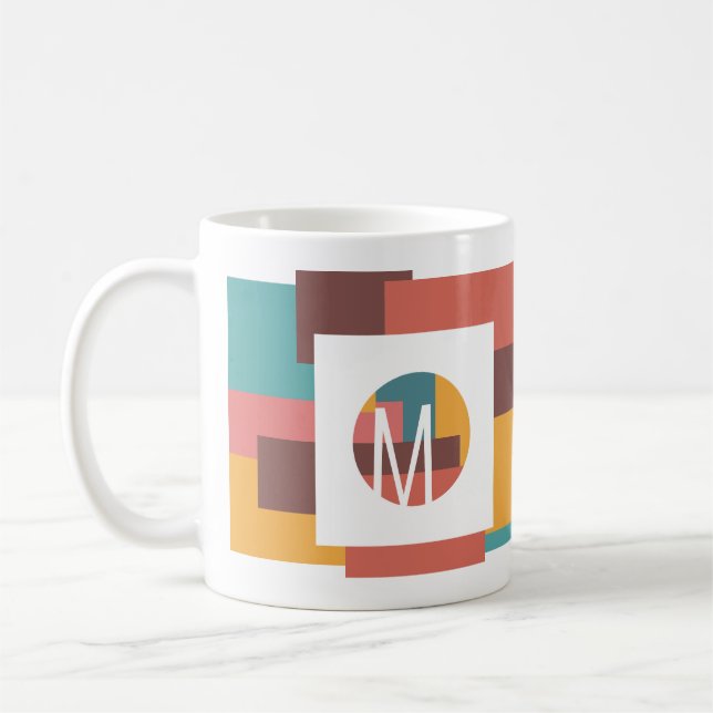Initial Colour Block Coffee Mug (Left)