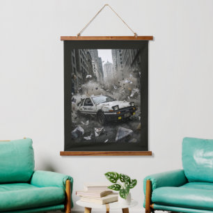Initial D Inspired AE86 City Street Chaos Poster – Hanging Tapestry