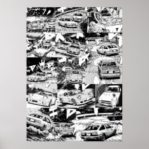 Initial D Manga Poster