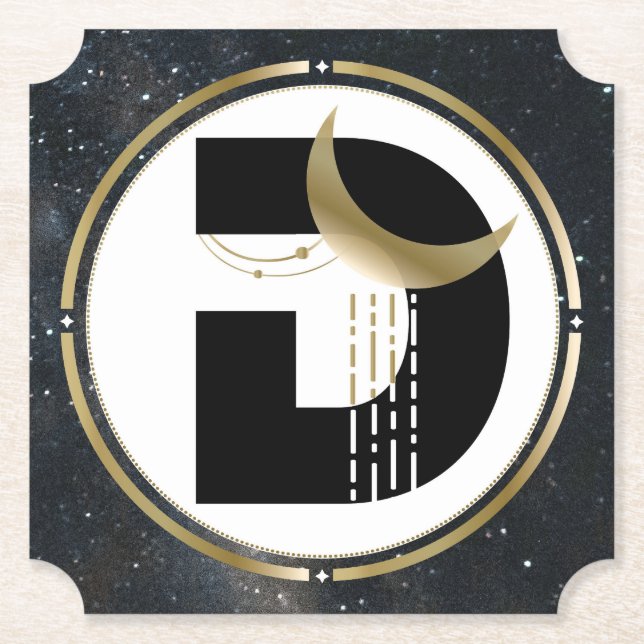 Initial D Moon and Stars Paper Party Coaster (Front)