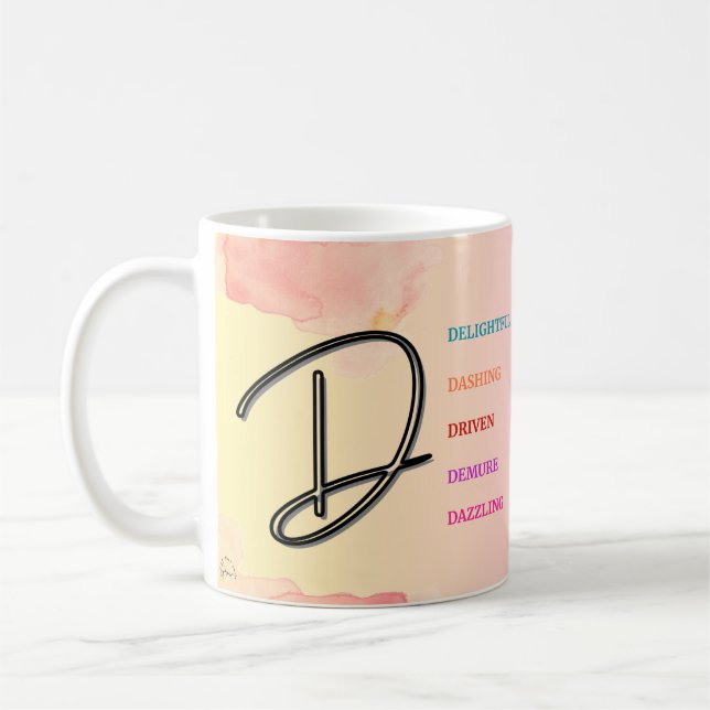 Initial "D" Mug (11oz) (Left)