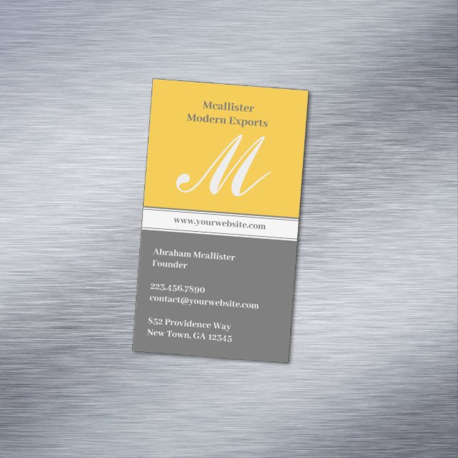 Initial Emblem Magnetic Business Card (In Situ)