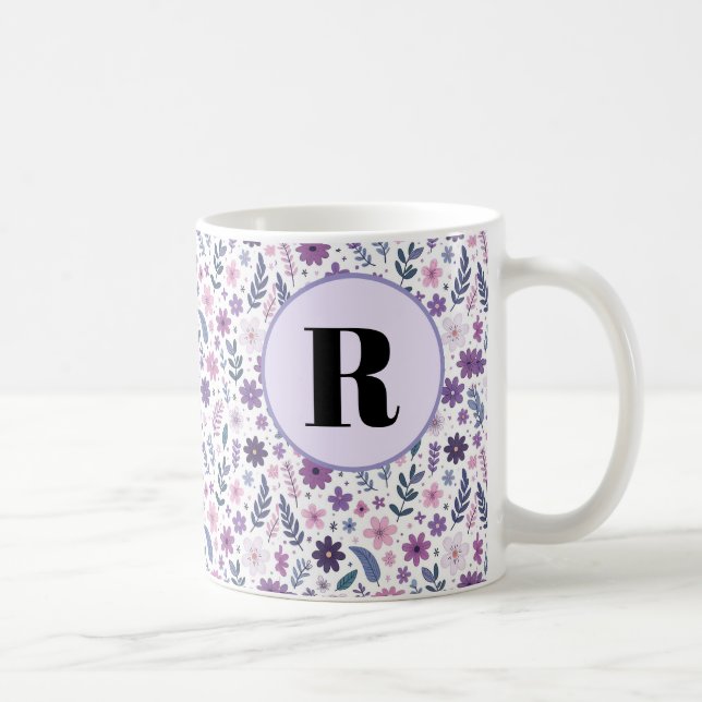  Initial Floral Mugs (Right)