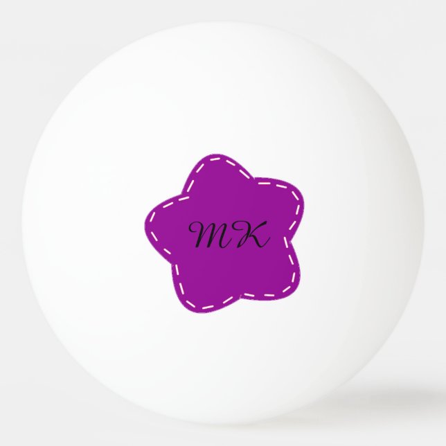 Initial Flower Design Ping Pong Ball (Front)