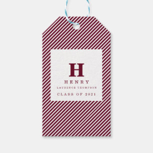INITIAL GRADUATION PARTY GIFT TAGS