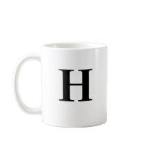 Initial H & Personalised Name Coffee Mug