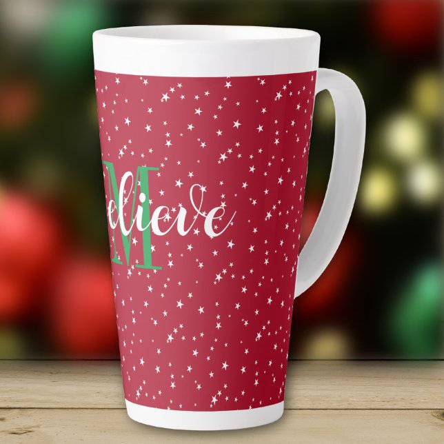 Initial, i believe, Stars on Red 17oz Latte Mug (Creator Uploaded)