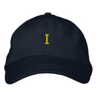 Initial I - Letter Character Monogram-Hat style