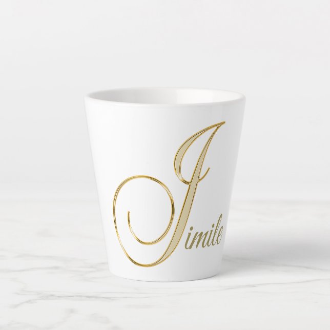 “Initial J”  Latte Mug (Front)