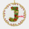 initial J monogrammed christmas ornament CUSTOMIZE