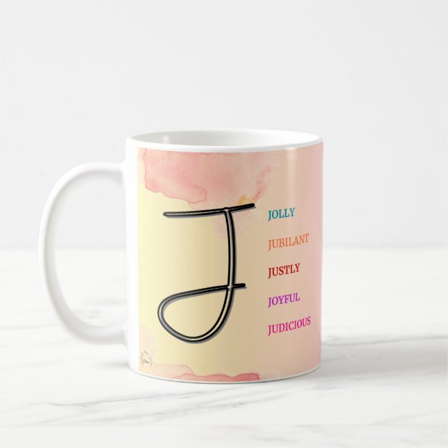 Initial "J" Mug (11oz) (Left)