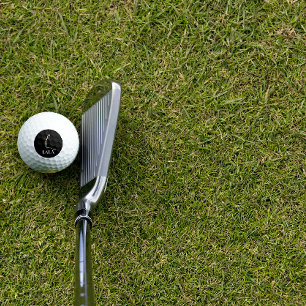 Initial L calligraphy monogram flower Golf Balls