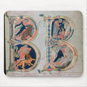 Initial letter 'B' Beatus vir - Blessed is the Mouse Pad
