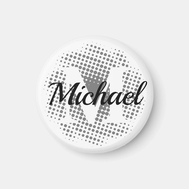 Initial Letter Custom Name Magnet (Front)