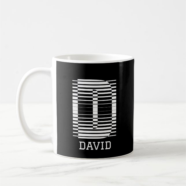 INITIAL LETTER D - ALPHABET NAME D COFFEE MUG (Left)