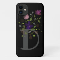 Initial Letter D Plus Floral Design