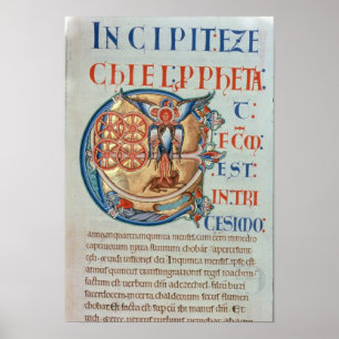 Initial Letter 'E' Et factum est Poster