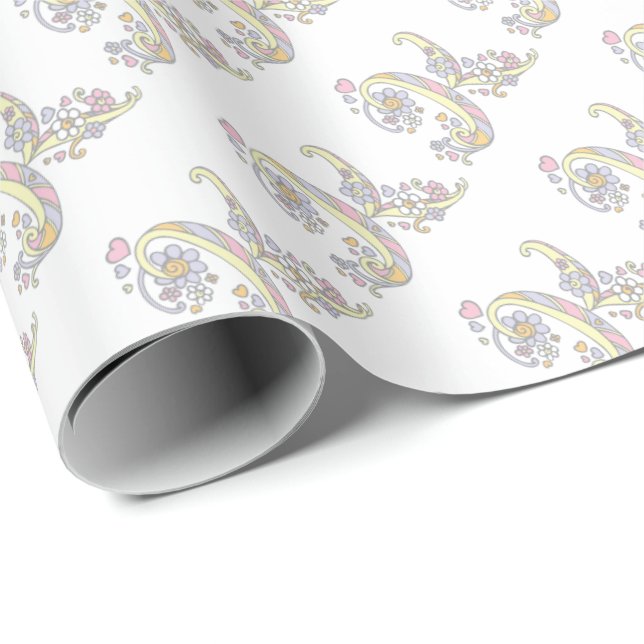 Initial letter K monogram personalised wrap Wrapping Paper (Roll Corner)