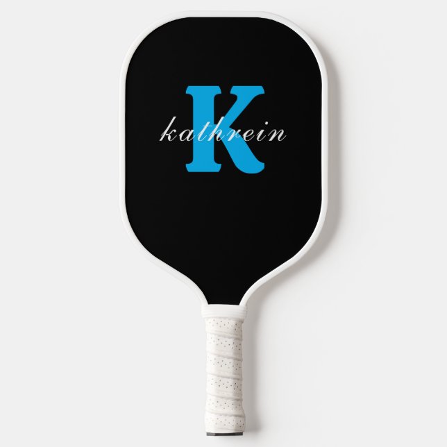  Initial Letter K Simple Monogram Modern Style Pickleball Paddle (Front)