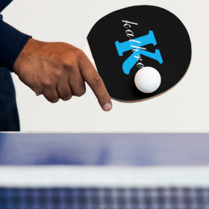Initial Letter K Simple Monogram Modern Style Ping Pong Paddle
