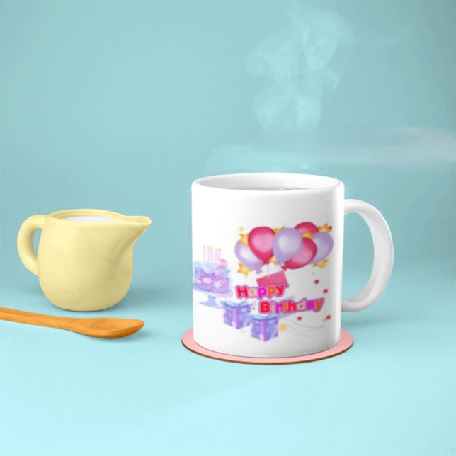Initial Letter KTeal Monogram Modern-happybirthday Mug (Creator Uploaded)