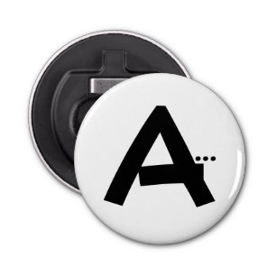 Initial Letter Monogram Button Bottle Opener